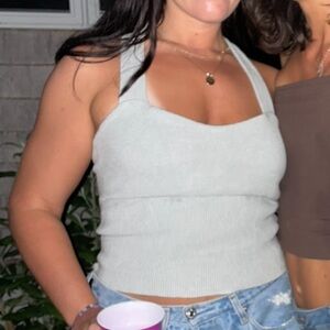 Abercrombie Gray Ribbed Top